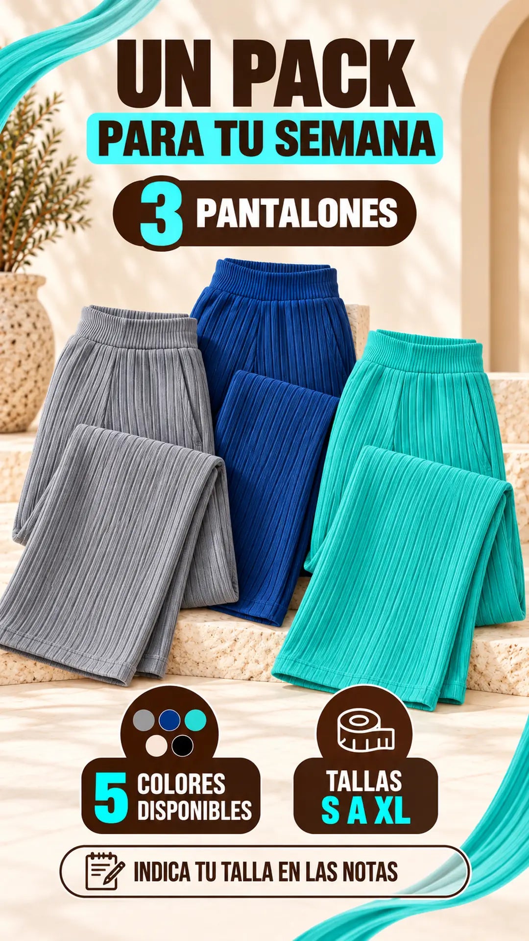 Pack x3 Pantalones Comfort