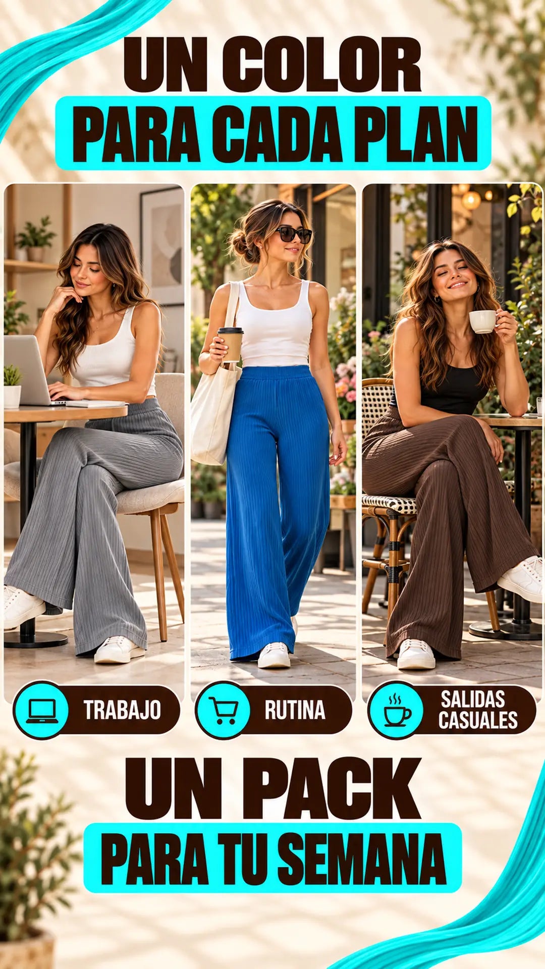 Pack x3 Pantalones Comfort