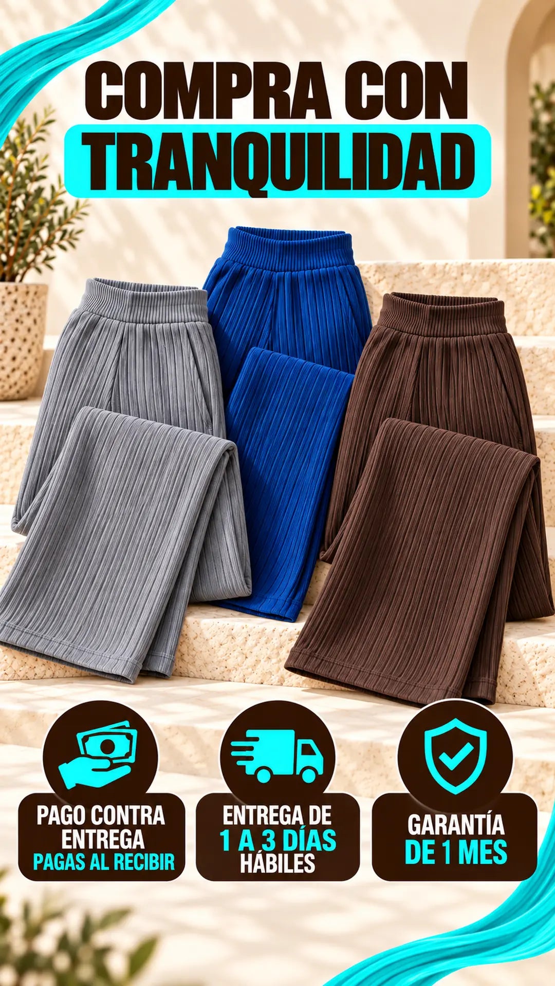 Pack x3 Pantalones Comfort