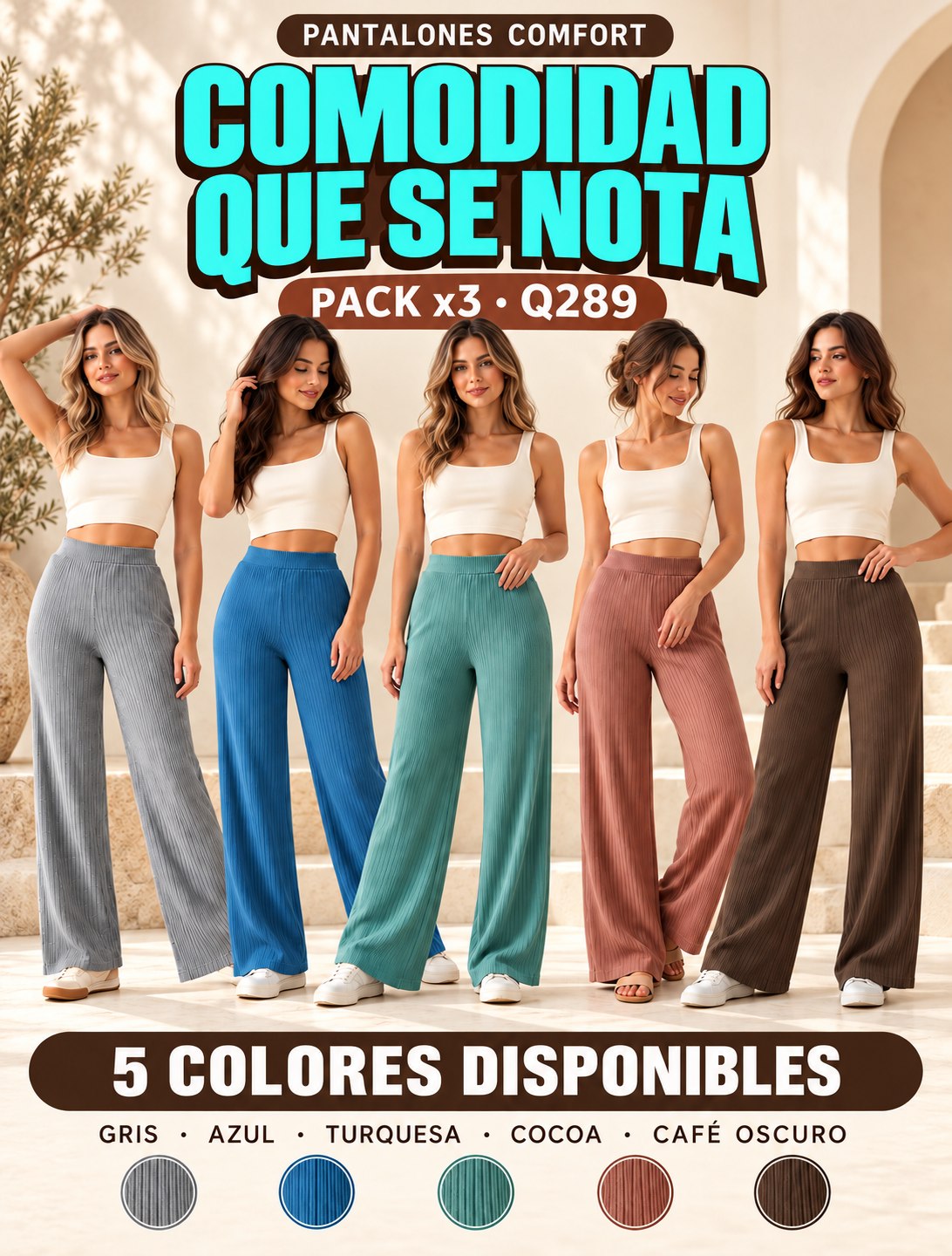 Pack x3 Pantalones Comfort